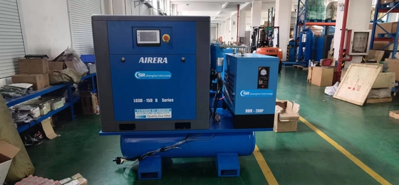 VSD 16bar 7.5kw 10hp ضاغط المسمار مثبت في الخزان لصناعة القطع بالليزر
