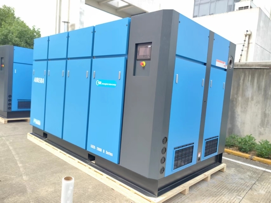 الطاقة 7.5 كيلوواط إلى 355 كيلوواط مضغوط الهواء المسمار الدوار نظام التحكم PLC طريقة التبريد بالهواء