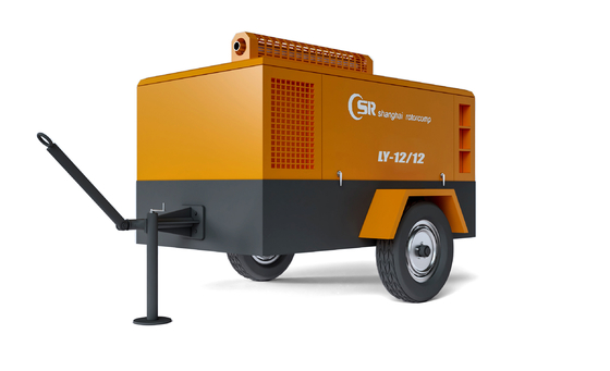 ضاغط هواء ديزل من النوع اللولبي المحمول 185 Cfm 260HP / 1700rpm