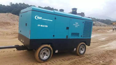Cummins موبايل ديزل ضاغط / 535Cfm 190Psi ديزل ضاغط للسفع الرملي